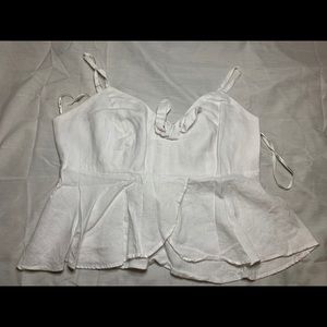 100% Linen Forever 21 peplum top